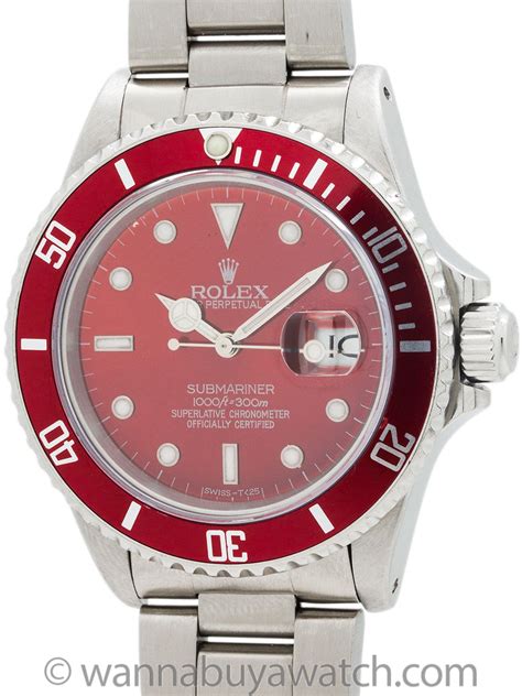 rolex red face replica|Rolex red face submariner.